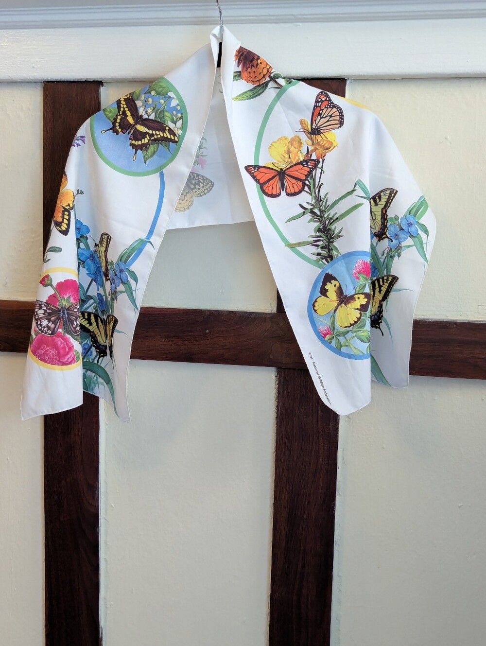 Vintage Butterfly Print Scarf